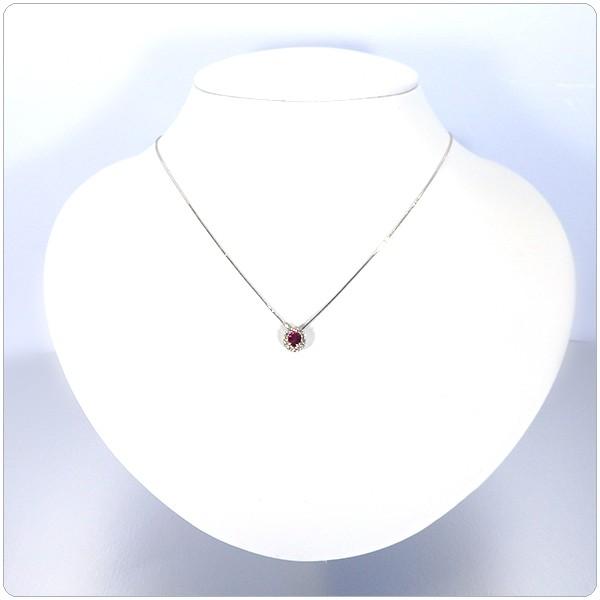 ルビー ネックレス プラチナ ペンダント 0.43ct ダイヤモンド ルビー ネックレス プラチナ ペンダント 0.43ct ダイヤモンド