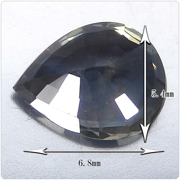 宝石 3 グランディディエライト ペンダント 0.317ct ネックレス 中央