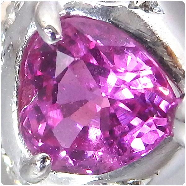 ピンクサファイア ハートシェイプ  指輪 サファイア プラチナ リング サファイヤ 0.543ct 【ピンクサファイヤ】9月誕生石の画像