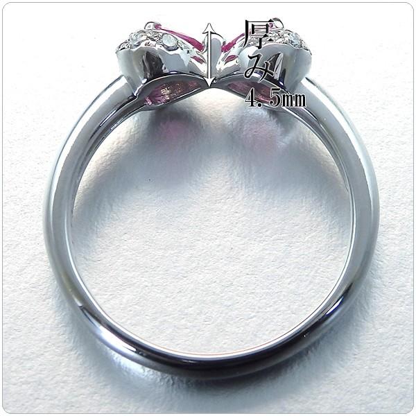 ピンクサファイア ハートシェイプ  指輪 サファイア プラチナ リング サファイヤ 0.543ct 【ピンクサファイヤ】9月誕生石の画像