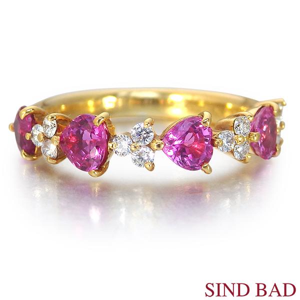ピンクサファイア ハーフエタニティ K18