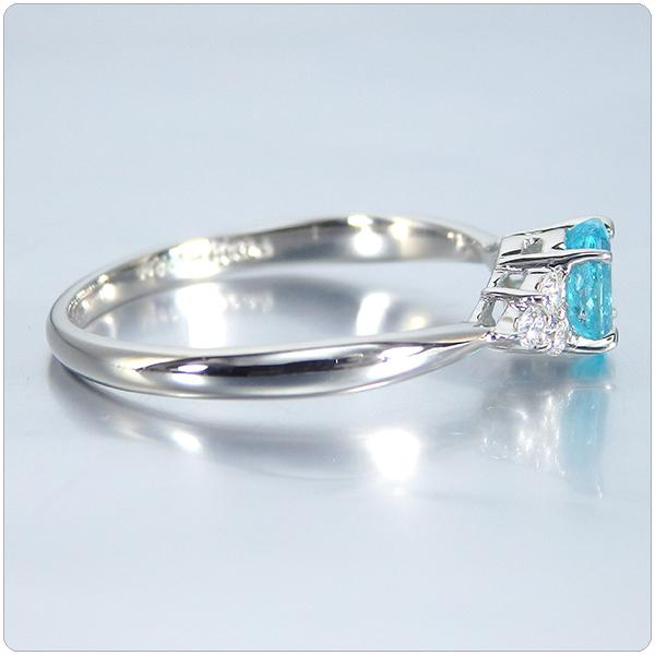 パライバトルマリン リング pt900 指輪 パライバ 0.368ct 中央 パライバトルマリン リング pt900 指輪 パライバ 0.368ct 中央