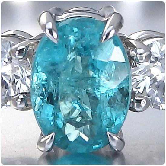 パライバトルマリン リング pt950 指輪 パライバ 0.298ct 中央 パライバトルマリン リング pt950 指輪 パライバ 0.298ct 中央
