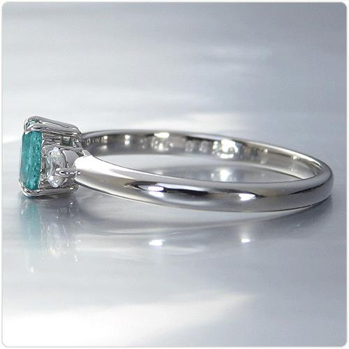 パライバトルマリン リング pt950 指輪 パライバ 0.298ct 中央 パライバトルマリン リング pt950 指輪 パライバ 0.298ct 中央