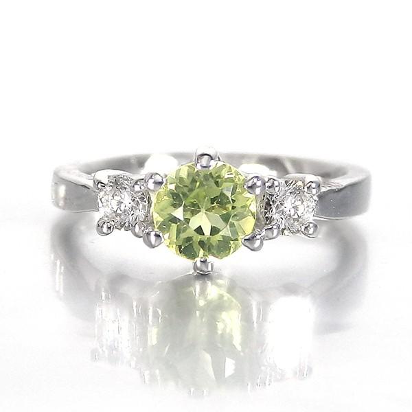 ベビーリング 刻印無料 8月誕生石 ペリドット/ プラチナ/出産祝い