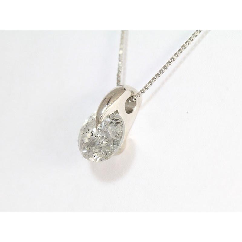 ネックレス H/I1/F 鑑定書付き 一粒石 ダイヤモンド 3.119ct プラチナ