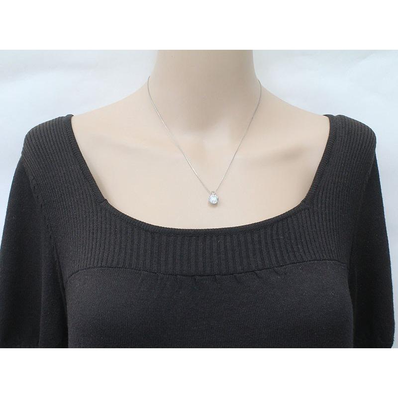 ネックレス H/I1/F 鑑定書付き 一粒石 ダイヤモンド 3.119ct プラチナ