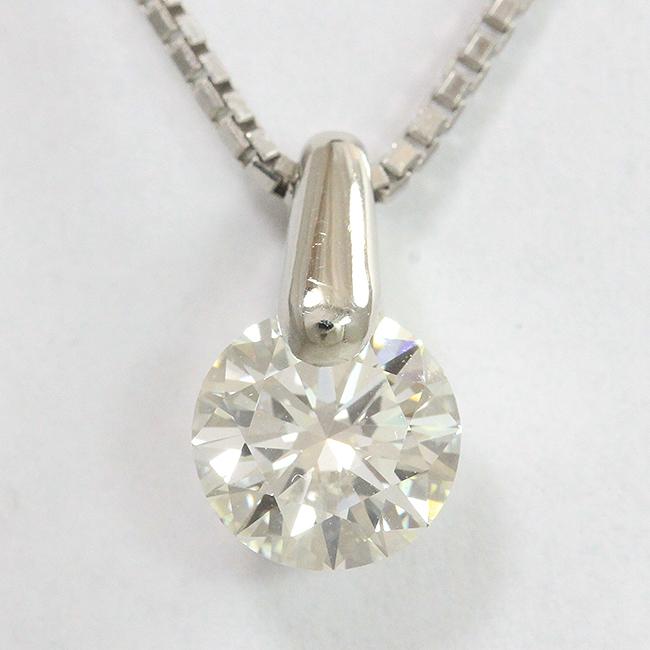 K/VS2/VG 一点留め 一粒石 ダイヤモンド 1.0ct ネックレス 