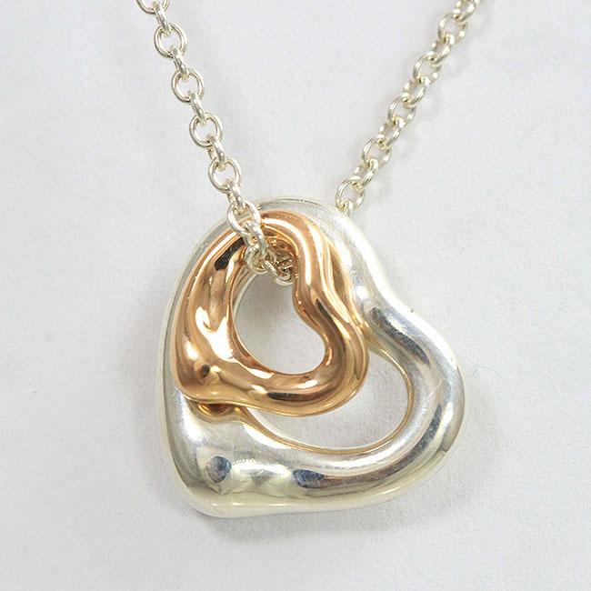 Tiffany&Co.(ティファニー) ネックレス オープンハート 18金ピンク