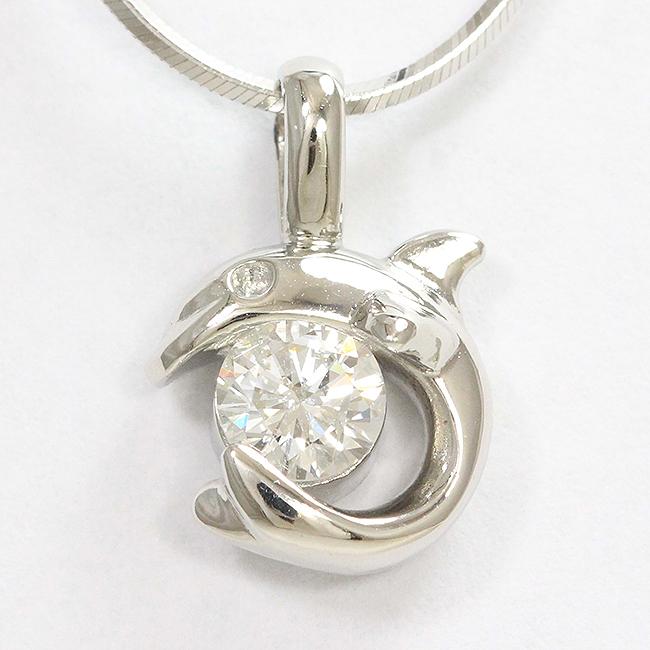 ネックレス ダイヤモンド 0.41ct プラチナ(Pt850/Pt900) 【中古 