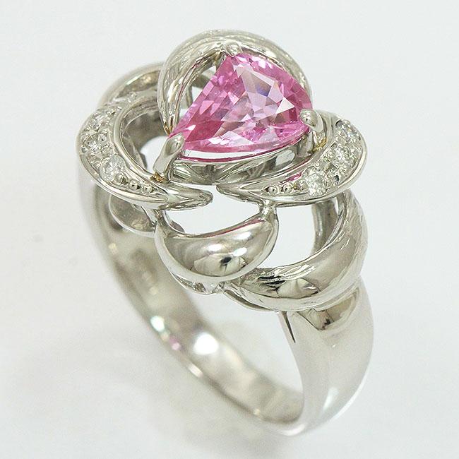 マダガスカル産 リング パープリッシュピンクサファイア 1.29ct  