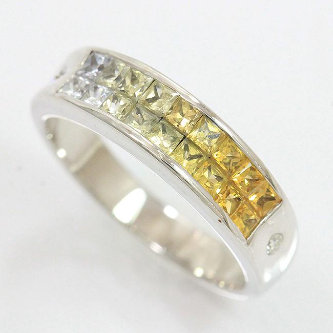カラーサファイア(処理) 計1.53ct/ダイヤモンド 計0.04ct リング 12号 