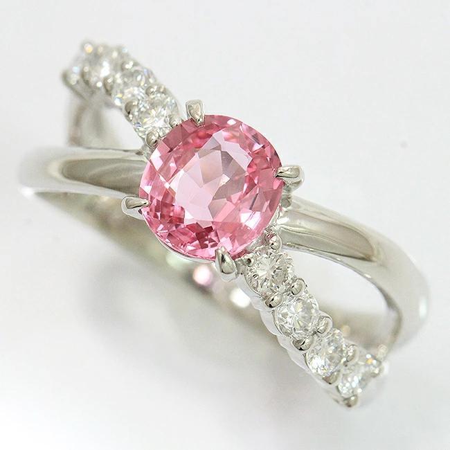 リング ピンクサファイア 1.32ct/ダイヤモンド 計0.44ct 14.5号  