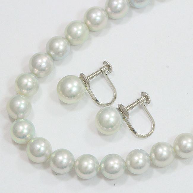 TASAKI タサキ パール ネックレス イヤリングセット 7.5㎜ K18WG