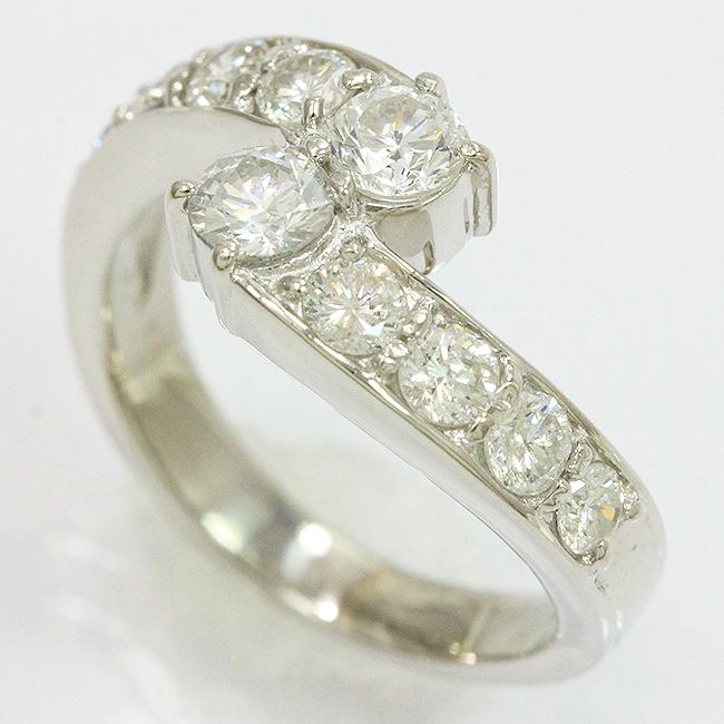 ダイヤモンド 計1.05ct リング 9号 プラチナ(Pt900) 【中古 
