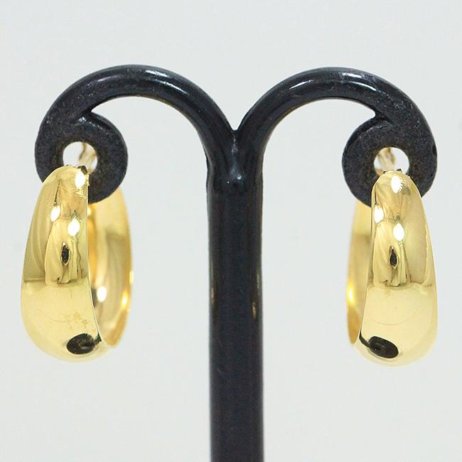 フープ ピアス 18金イエローゴールド(K18YG) 【中古】 ジュエリー  