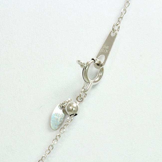 ネックレス フラワー ダイヤモンド 計0.45ct 18金ホワイトゴールド 