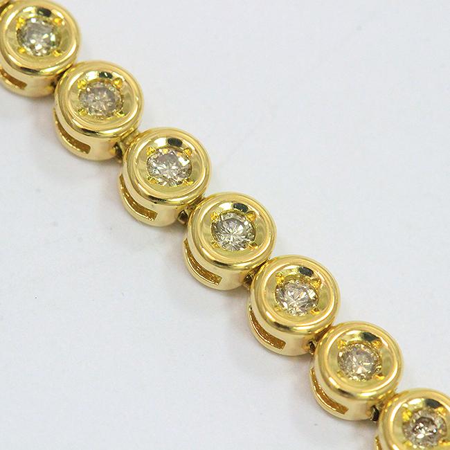 テニス ブレス ダイヤモンド 計1.00ct ブレスレット 18金イエロー