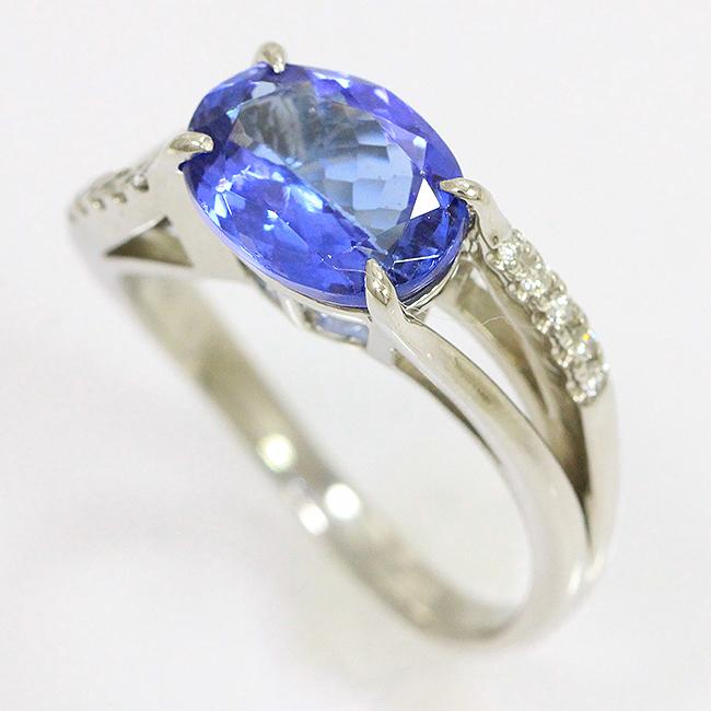 タンザナイト 1.82ct ダイヤ 0.11ct ソーティング付リングPt900