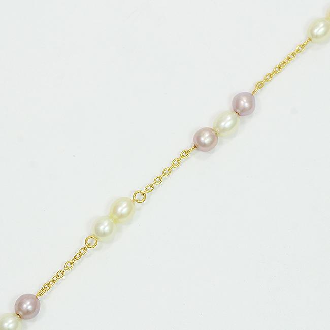 TASAKI 真珠と金のブレスレット k18 TASAKI(タサキ) ブレスレット 真珠 パール 18金イエローゴールド(K18YG