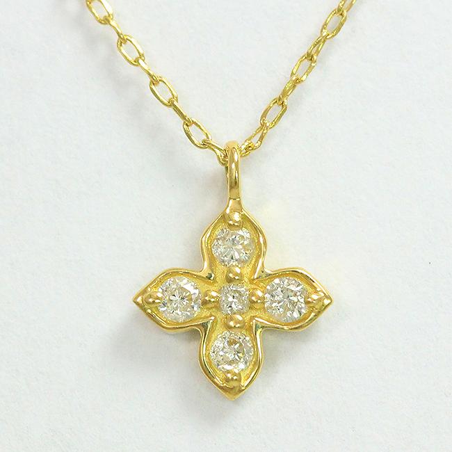 ダイヤモンド ネックレス 18金イエローゴールド(K18YG) 【中古