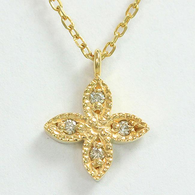 ダイヤモンド ネックレス 10金イエローゴールド(K10YG) 【中古
