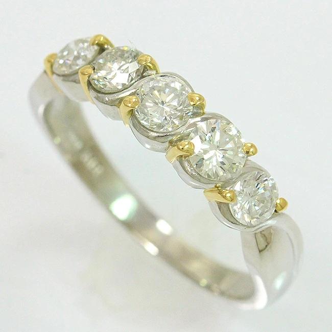 リング ダイヤモンド 計1.0ct 16号 18金イエローゴールド(K18YG 
