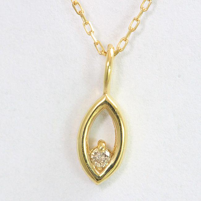 ダイヤモンド ネックレス 10金イエローゴールド(K10YG) 【中古