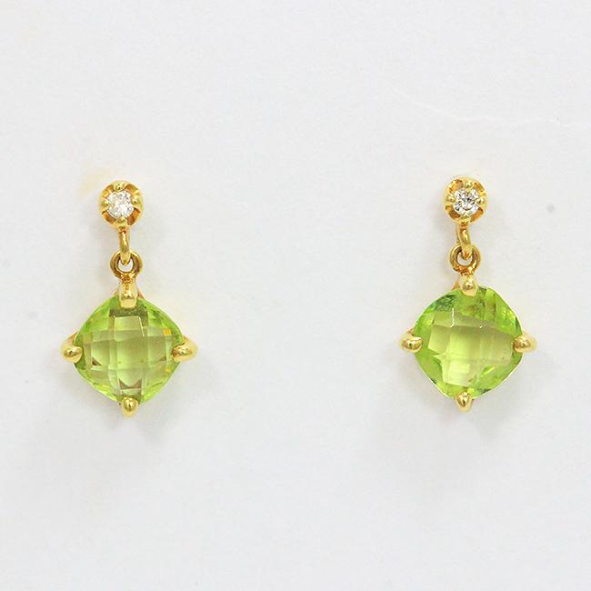 Vendome Aoyama(ヴァンドーム青山) ピアス ぺリドット/ダイヤモンド 18 