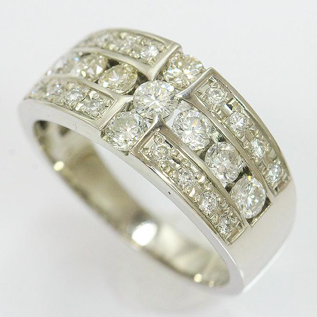 ダイヤモンド 計1.00ct リング 12号/プラチナ(Pt900) 【中古 