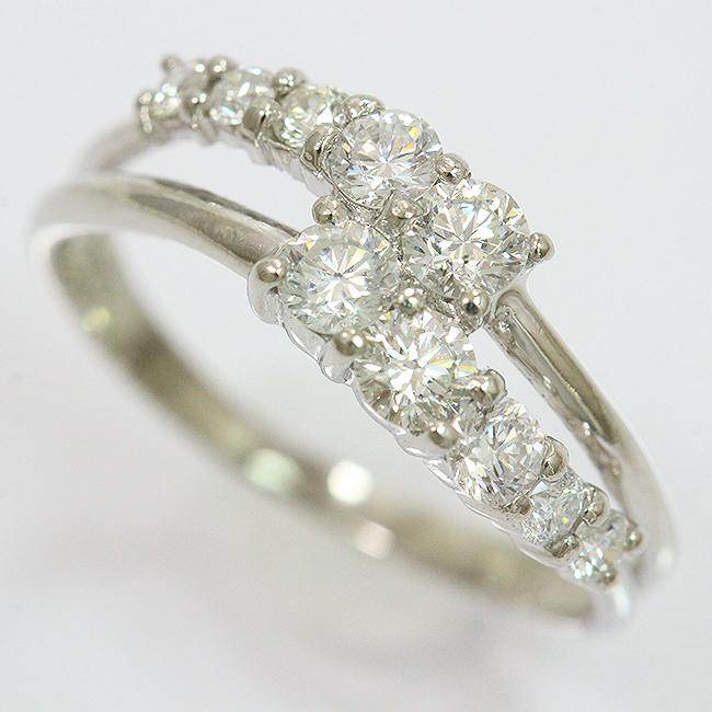 ダイヤモンド 計0.70ct リング 11号/プラチナ(Pt900) 【中古
