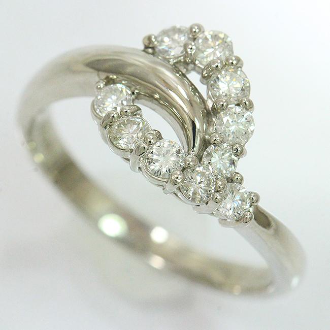 ダイヤモンド 計0.50ct リング 12号/プラチナ(Pt900) 【中古