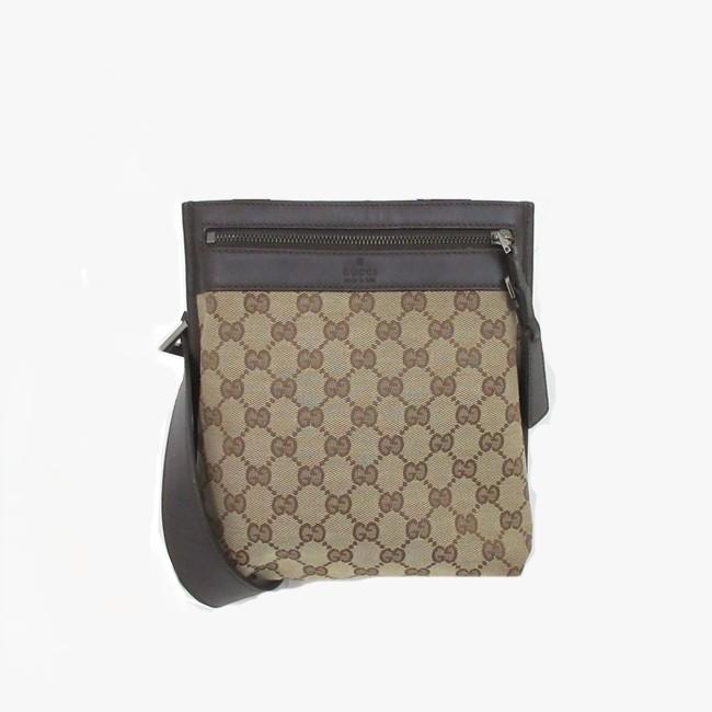 GUCCI(グッチ) GG柄 ロングショルダーバッグ 斜め掛け 92562 茶