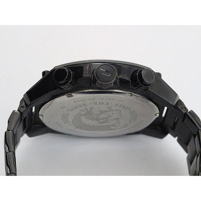 DIESEL(ディーゼル) クロノグラフ DZ-4316 ブラック文字盤 ステンレススチール(SS) クォーツ メンズ 黒 ブラック 【中古】 腕時計 netshop｜jewelry-total｜03