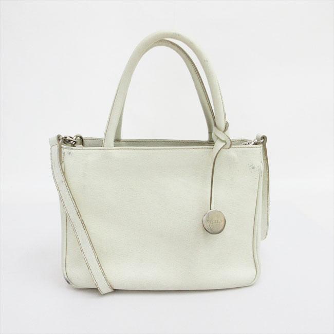 超美品　FURLA ショルダーバッグ　2way 白　チェーン FURLA(フルラ) 2WAY/ショルダー ハンド バッグ 白 ホワイト