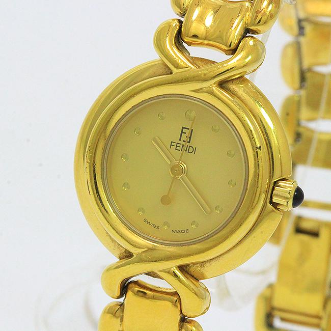 m*u様 FENDI オロロジ クロノグラフ ゴールド文字盤 中古品 ヴィンテー FENDI(フェンディ) オロロジ 700L ゴールド文字盤 GP クォーツ