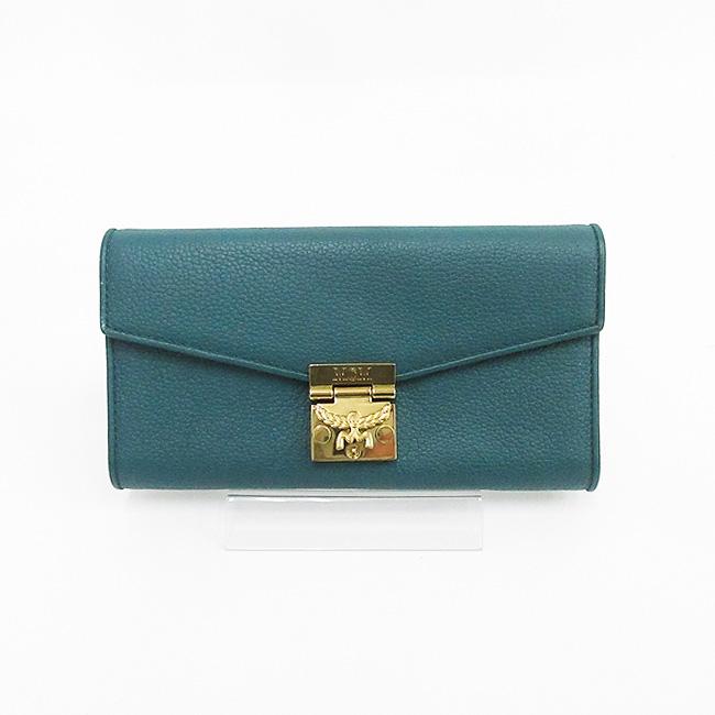 MCM（エムシーエム） チェーンウォレット 長財布 グリーン 緑 
