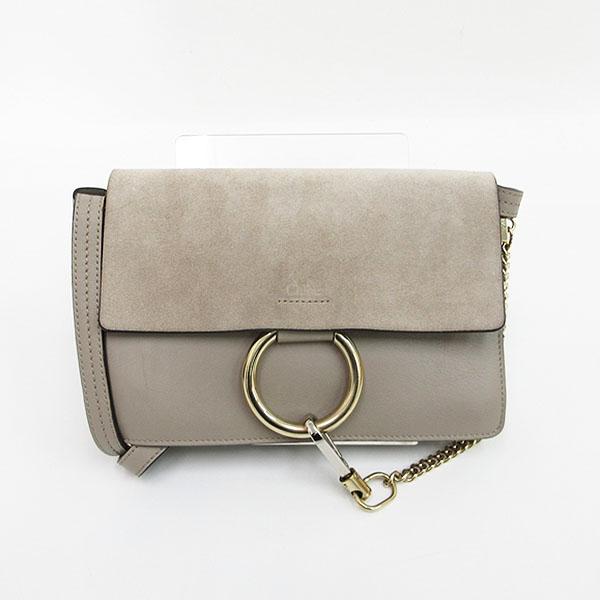 Chloé クロエ　ショルダーバッグ グレー　スエード chloe(クロエ) ロングショルダーバッグ 斜め掛け グレー系 スエード