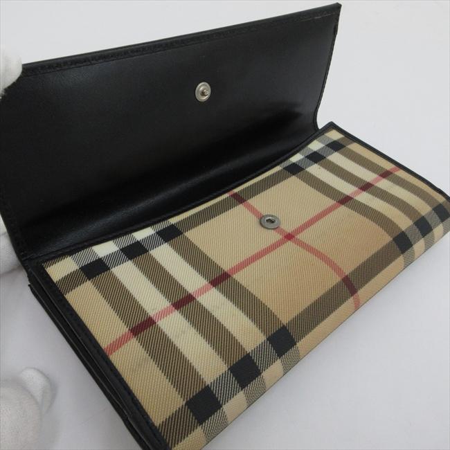 BURBERRY(バーバリー) チェック柄 長財布 ベージュ PVC BURBERRY(バーバリー) チェック柄 長財布 ベージュ PVC