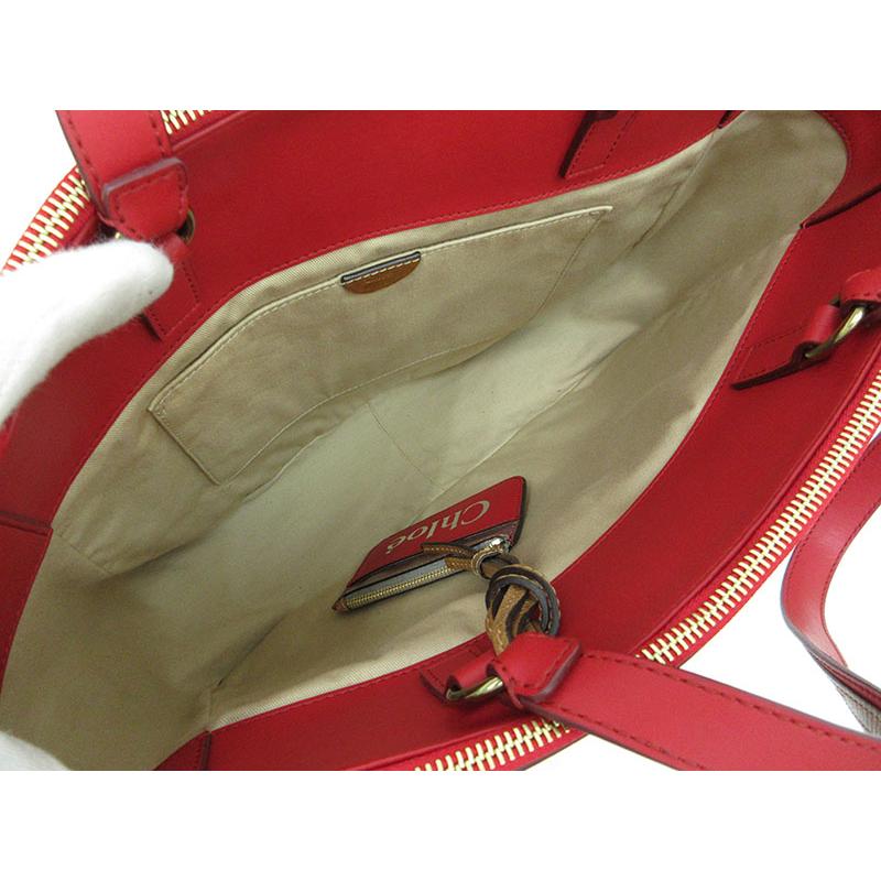 chloe(クロエ) サム トートバッグ/ハンドバッグ 赤 レッド chloe(クロエ) サム トートバッグ/ハンドバッグ 赤 レッド
