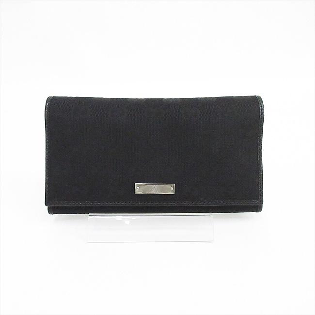 GUCCI 財布　GG柄　ブラック GUCCI(グッチ) GG柄 長財布 244946 黒 ブラック キャンバス×レザー