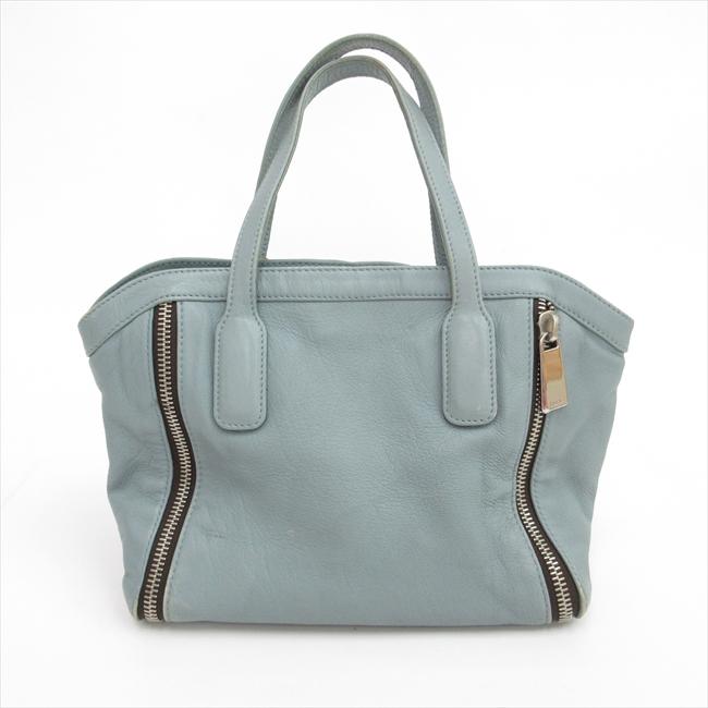 FURLA(フルラ) ハンドバッグ トート 水色系 レザー/ 【ブランド FURLA(フルラ) ハンドバッグ トート 水色系 レザー/ 【ブランド