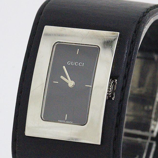 GUCCI(グッチ) バングル 7800L ステンレススチール(SS)/レザー