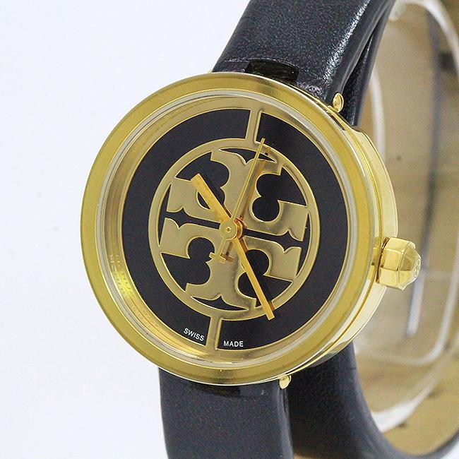 TORY BURCH(トリーバーチ) ロゴ ブレス TRB4019 黒文字盤 GP クォーツ 