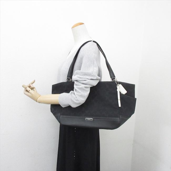 COACH(コーチ) シグネチャー トートバッグ F23297 黒 ブラック