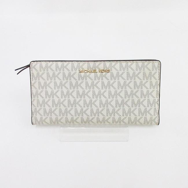 MICHAEL KORS（マイケルコース） 長財布 32S8GF6D7B 白 ホワイト PVC 