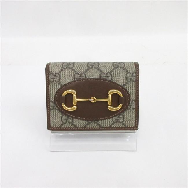 GUCCI(グッチ) ホースビット スモール 二つ折り財布 621887 茶 