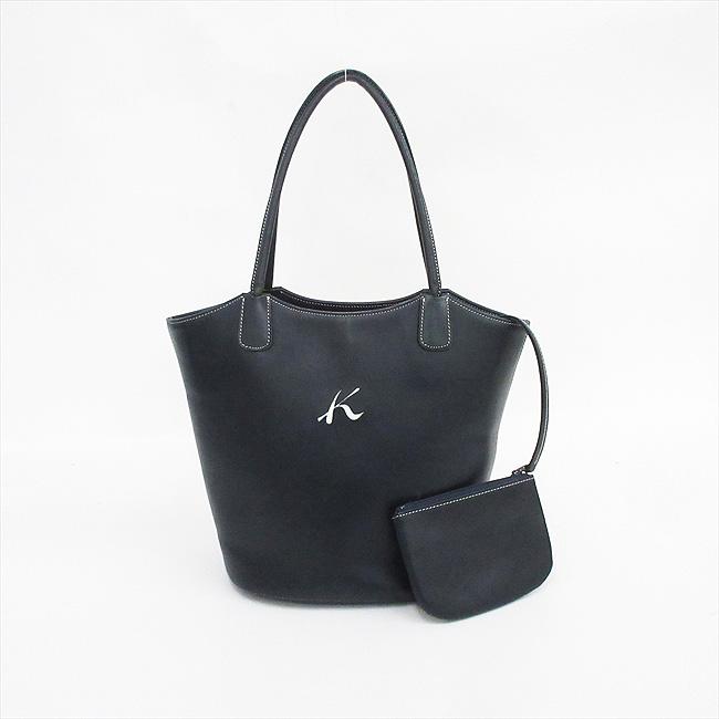 【完売品】定価55,000円新品未使用　 キタムラ　 ネイビーレザートートバッグ Kitamura(キタムラ ) トートバッグ ポーチ付き 紺 ネイビー レザー