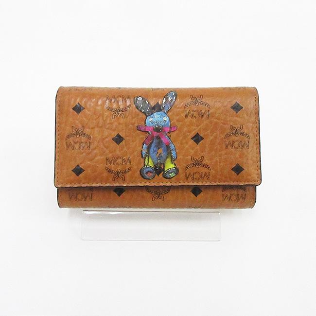MCM（エムシーエム） ラビット 三つ折り財布 茶 ブラウン / 【ブランド 