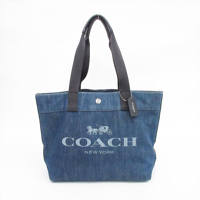 COACH(コーチ) ショルダーバッグ/トートバッグ ブルー 青 デニム